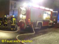 Zimmerbrand in der Altstadt von Iphofen