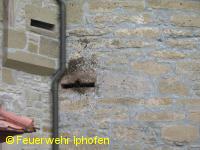 Bienenschwarm im Rödelseer Tor
