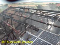 Die Brandstelle am Morgen