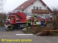 Leider konnten die Drehleiter nicht eingesetzt werden ...