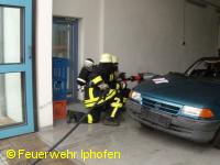 Auto "brennt", Entstehungsbrand