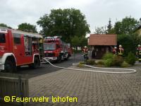 Aufbau Wasserversorgung Kellerbrand"