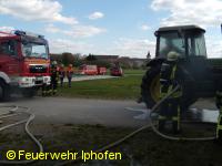 "Brennenden" Schlepper aus Gebäude ziehen