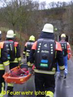 Trupp 1 beim Einlaufen in die Grube