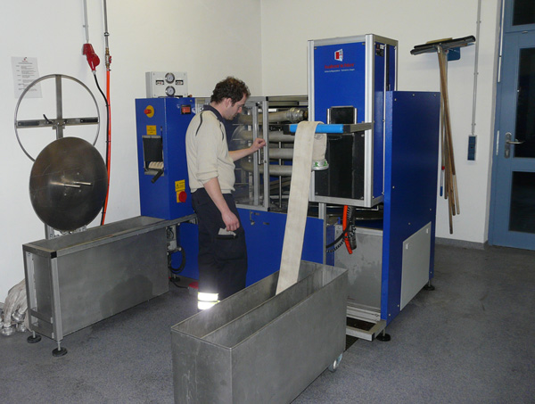 Die Schlauchwarte bei der Arbeit